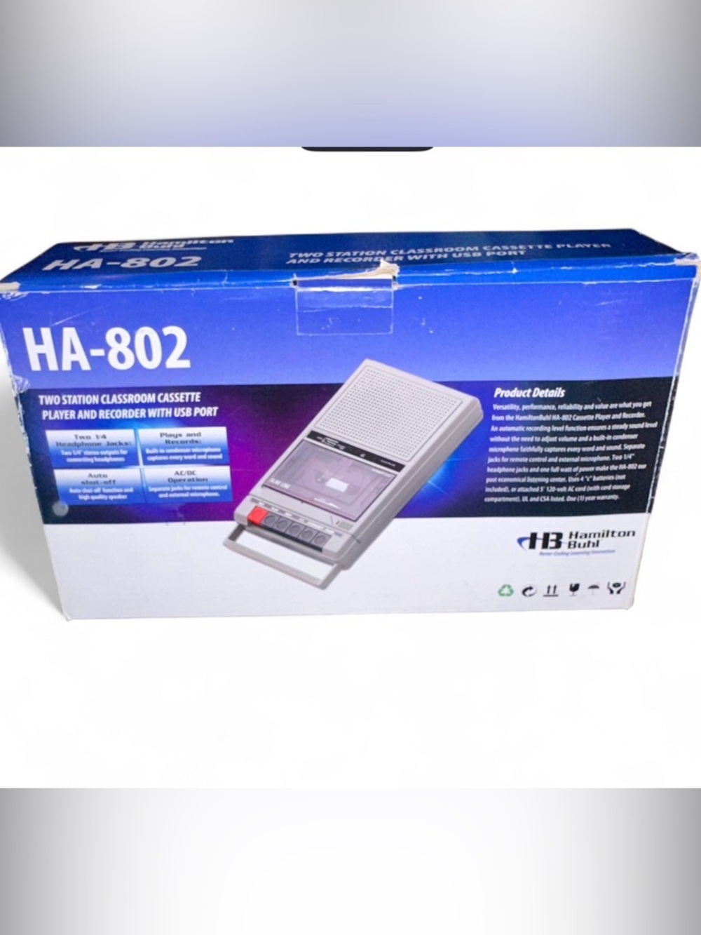 Hamilton Portable Cassette Player Recorder - New In Box